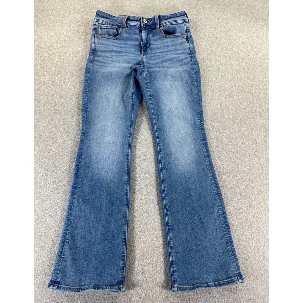 American Eagle Women's Kick Boot‎ Jeans (Fits 28x29) Dark Wash Faded